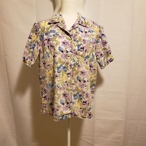 Bobbie Brooks‎ Flowers Blouse size L